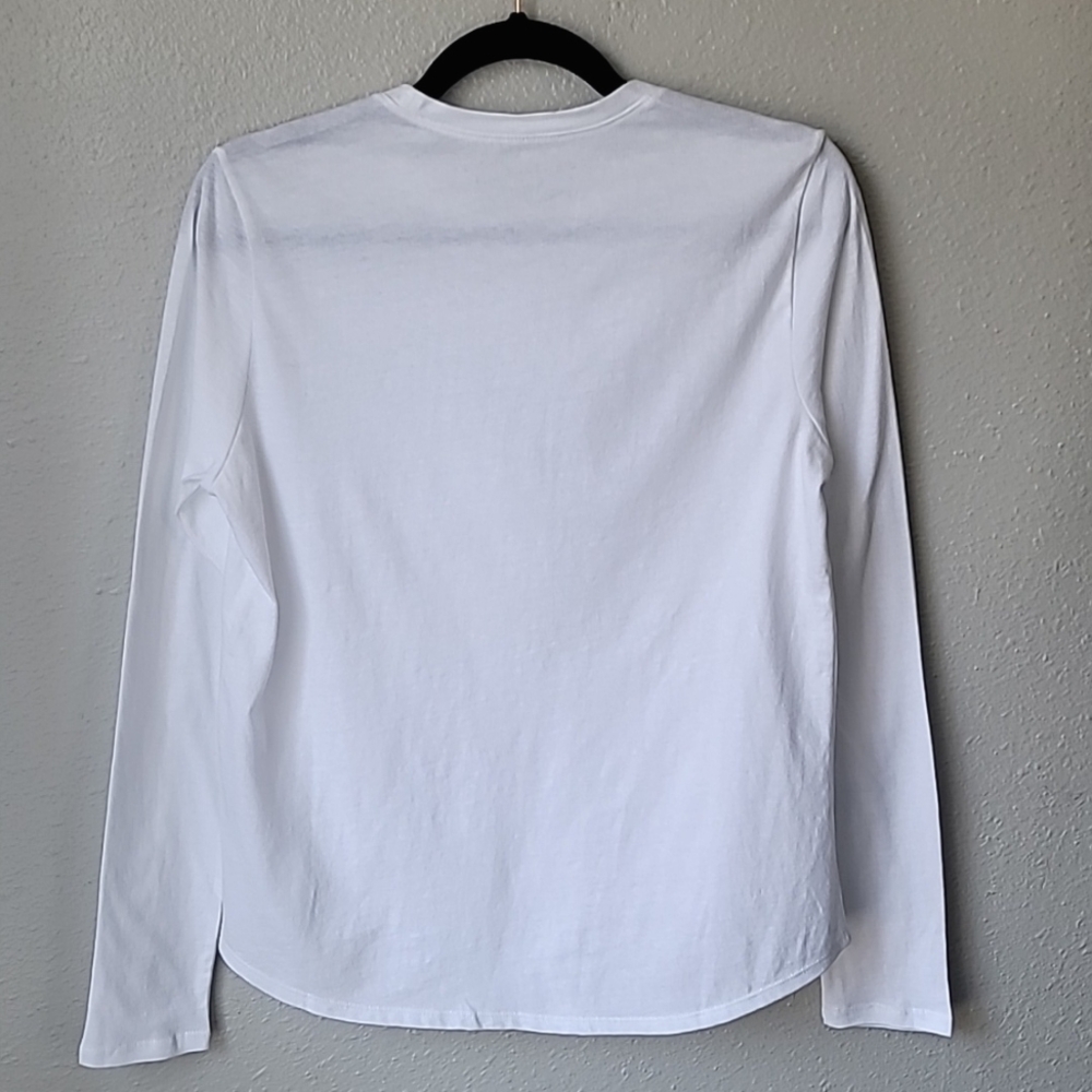 Figs 'Awesome Humans #wearfigs' Graphic Long Sleeve Size Small Color White NEW - Picture 4 of 8